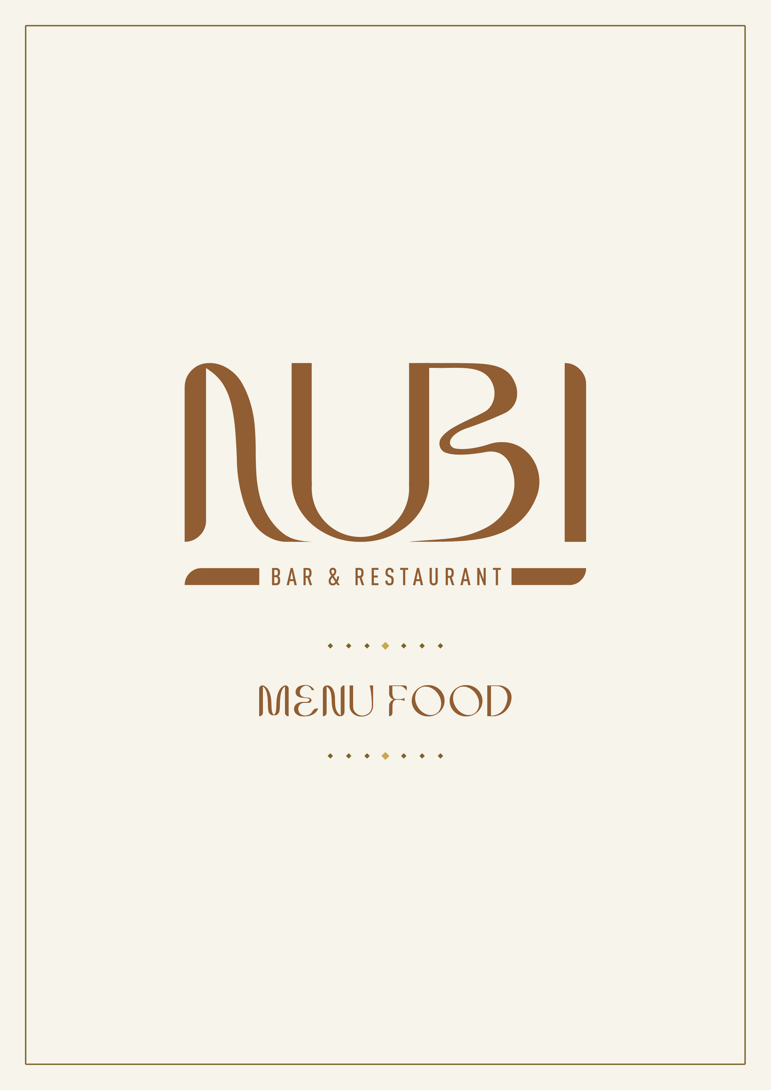 Page 1 du menu nourriture Nubi